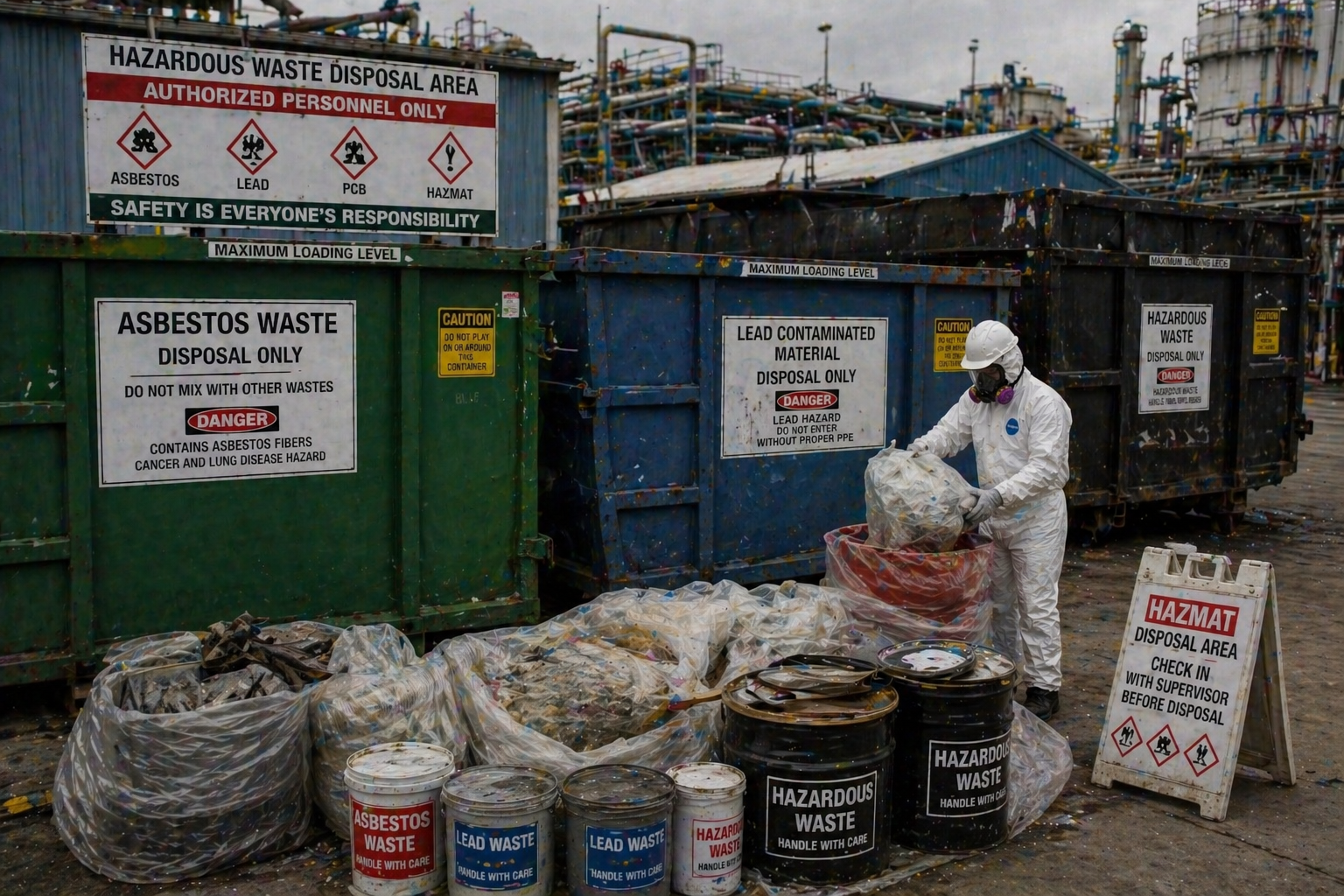Hazardous materials disposal support